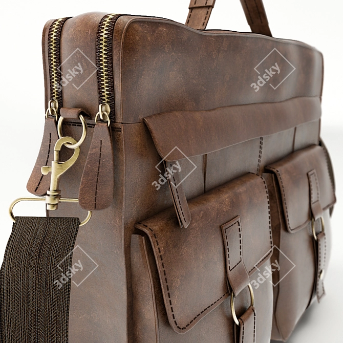 Traveler's Choice Leather Men's Bag 3D model image 2