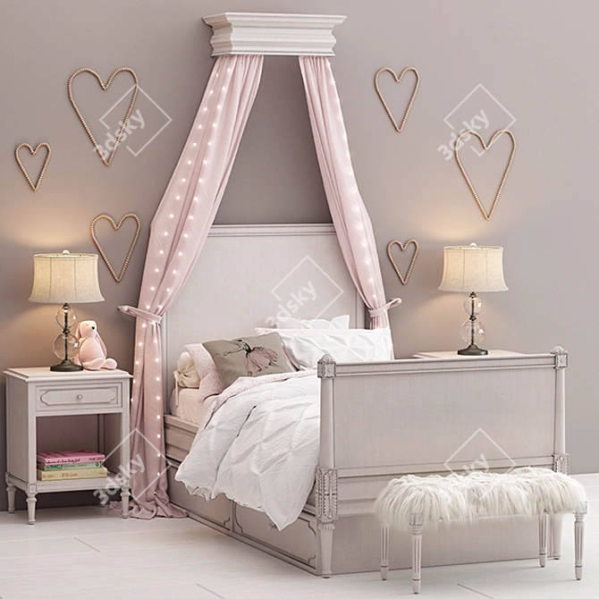 Bellina Bedroom Set: Elegant and Timeless 3D model image 1