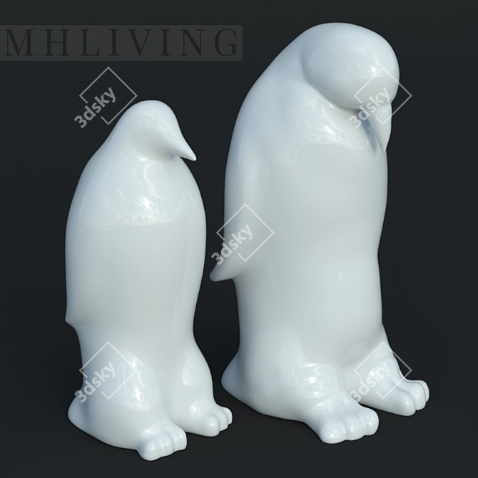 MHLIVING Ice Penguin Sculpture 3D model image 1