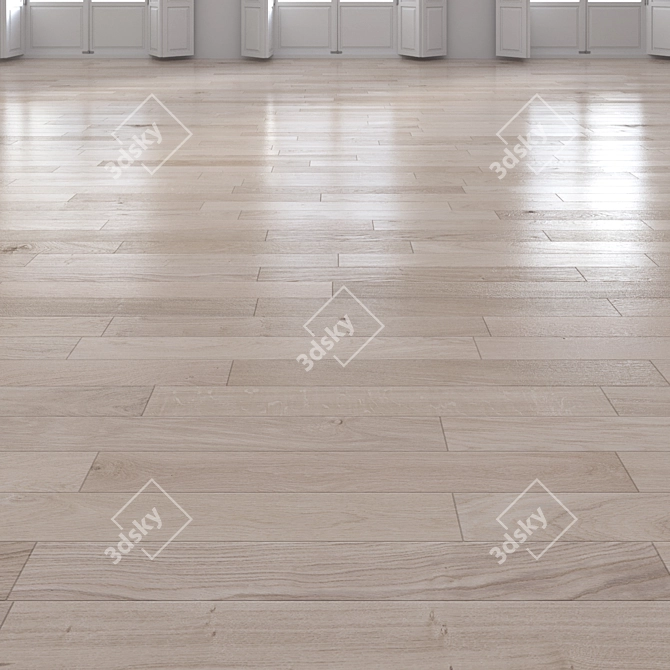 Premium Oak Natural Light Floor 3D model image 1