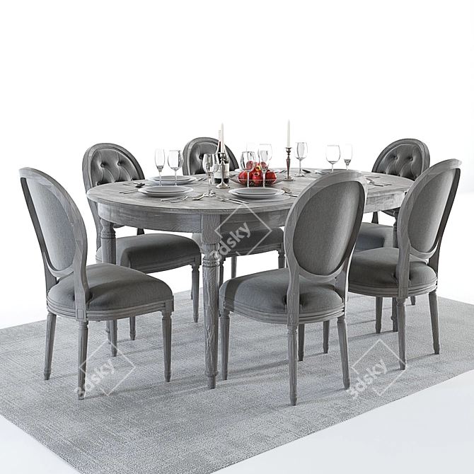 Maison & Louis Dining Set 3D model image 2