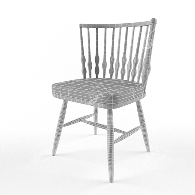 Elegant Cad Chair 3D model image 3