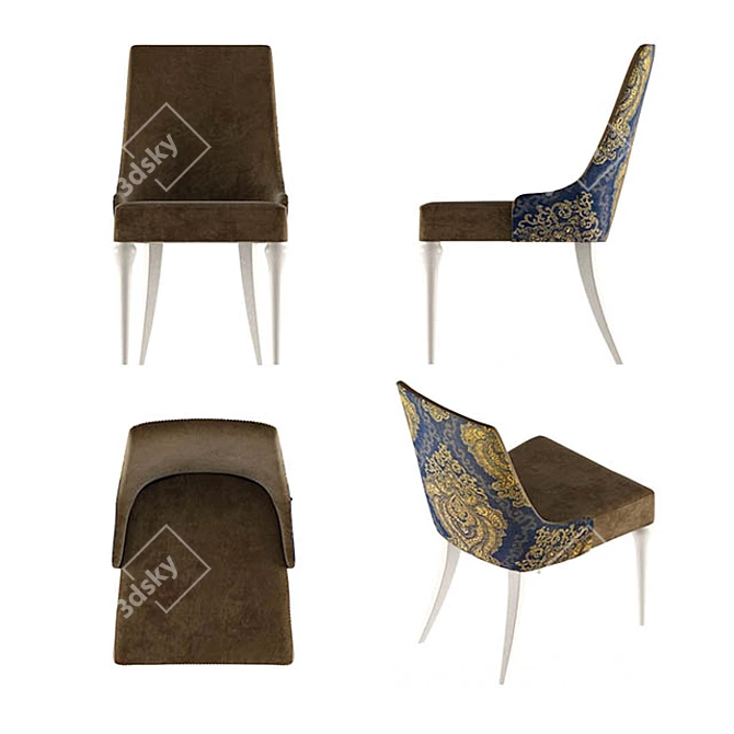 Lucca Upholstered Chair 3D model image 2