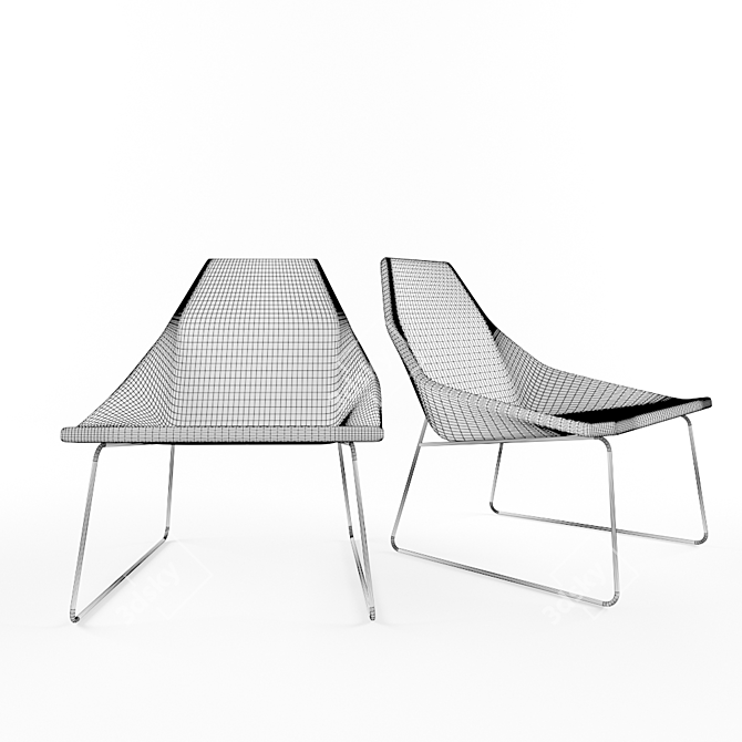 Elegant Elsa Lounge Chair: Ligne Roset 3D model image 2