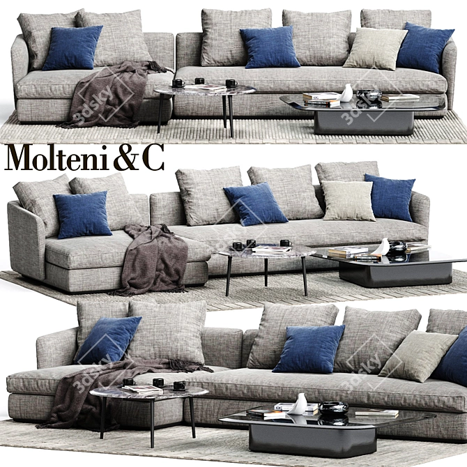 Modern Molteni&C SLOANE Sofa Set 3D model image 1