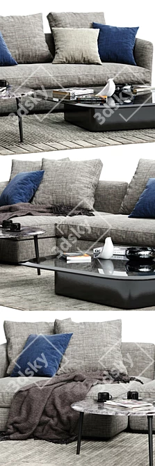 Modern Molteni&C SLOANE Sofa Set 3D model image 2