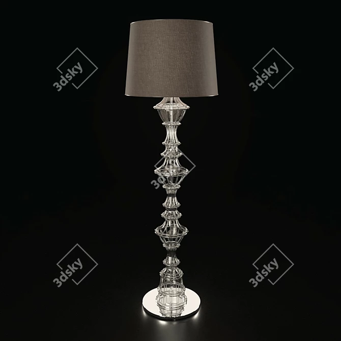 Elegant Barovier & Toso Samurai Floor Lamp 3D model image 1