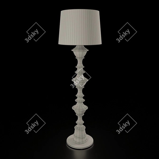 Elegant Barovier & Toso Samurai Floor Lamp 3D model image 3