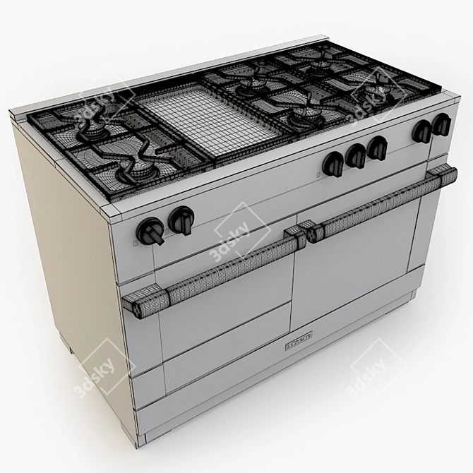 Miele HR 1956 DF GD Range 3D model image 3