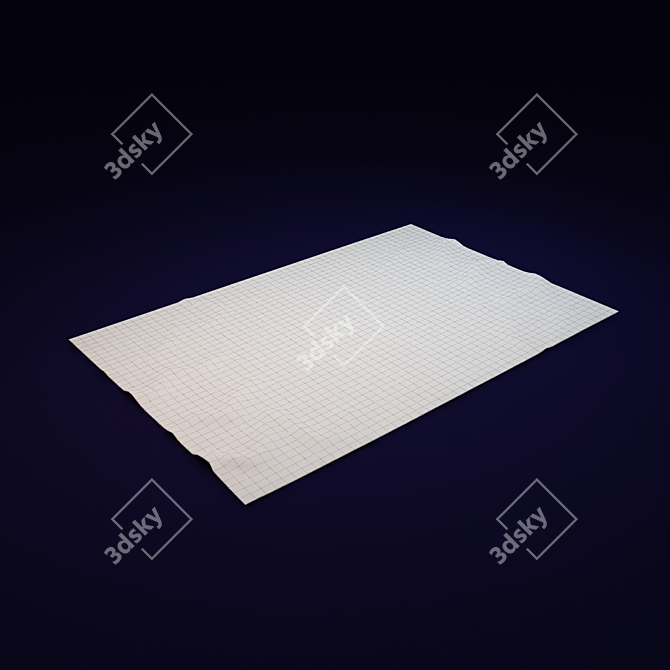 Elegant Antiqua Carpet 3D model image 2