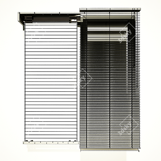 Classic Shutters Window 3D model image 3