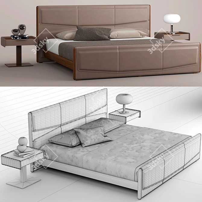 Giorgetti Pochette Beds: Elegant Sleep Solutions 3D model image 2