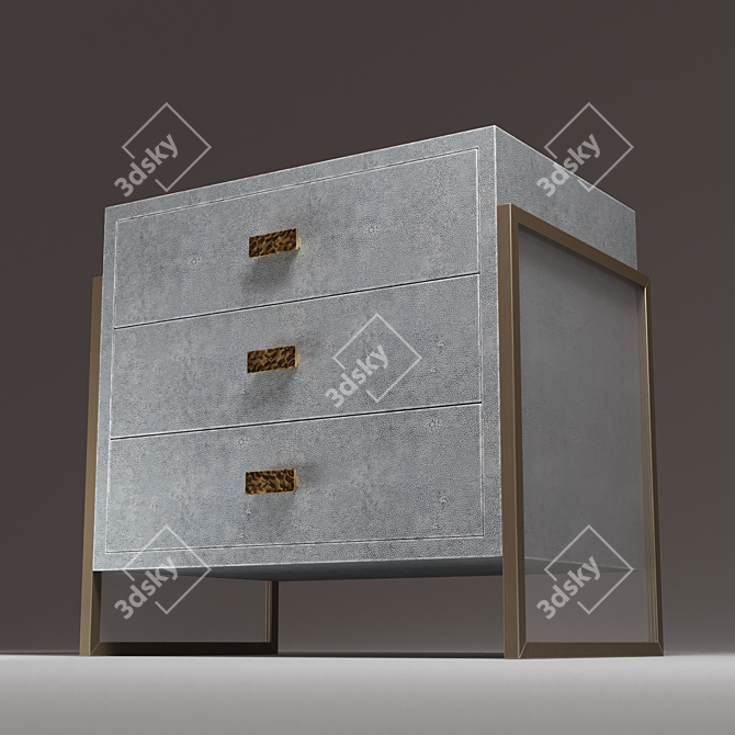 Sleek Brooklyn Bedside Table 3D model image 2