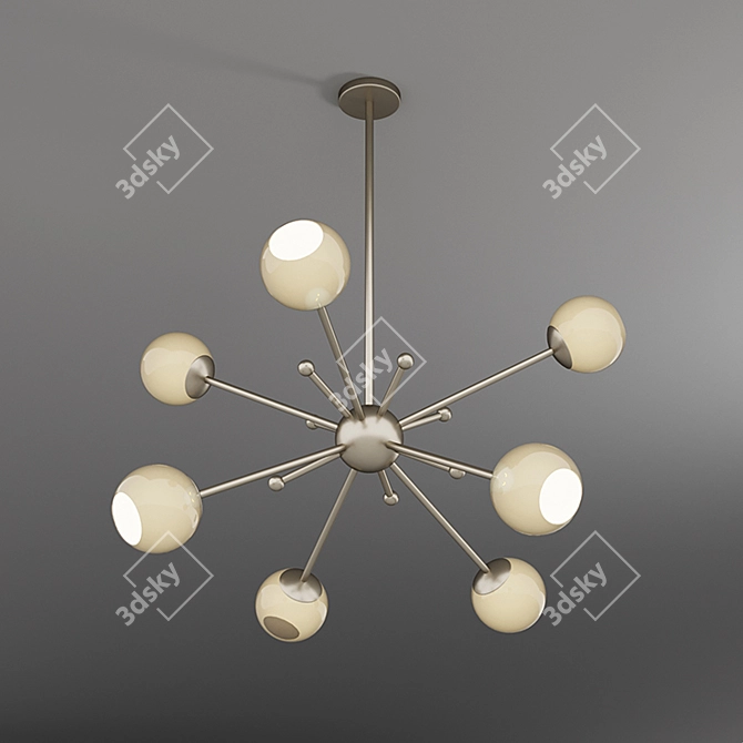 Orbit 2 Chandelier: Elegant and Contemporary 3D model image 2