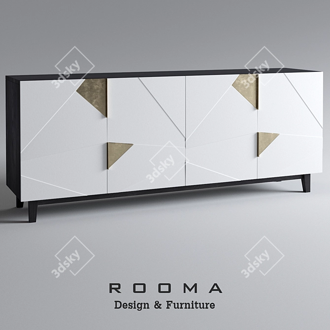 Modern Solo Komod Roma Design 3D model image 1