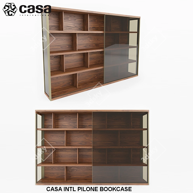 Modern Casa Intl Bookcase 3D model image 1