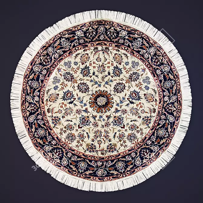 Stylish Circle Carpet 3D model image 2