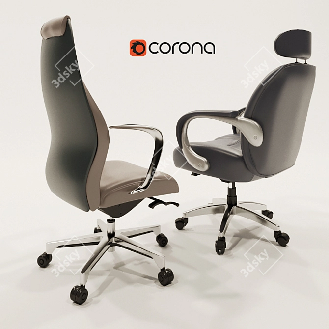 Comfortable and Stylish Office Chairs 3D model image 2