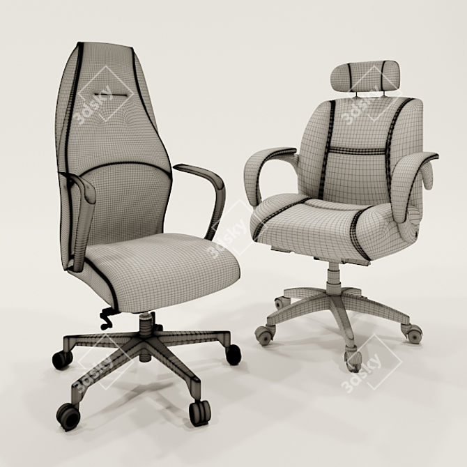 Comfortable and Stylish Office Chairs 3D model image 3