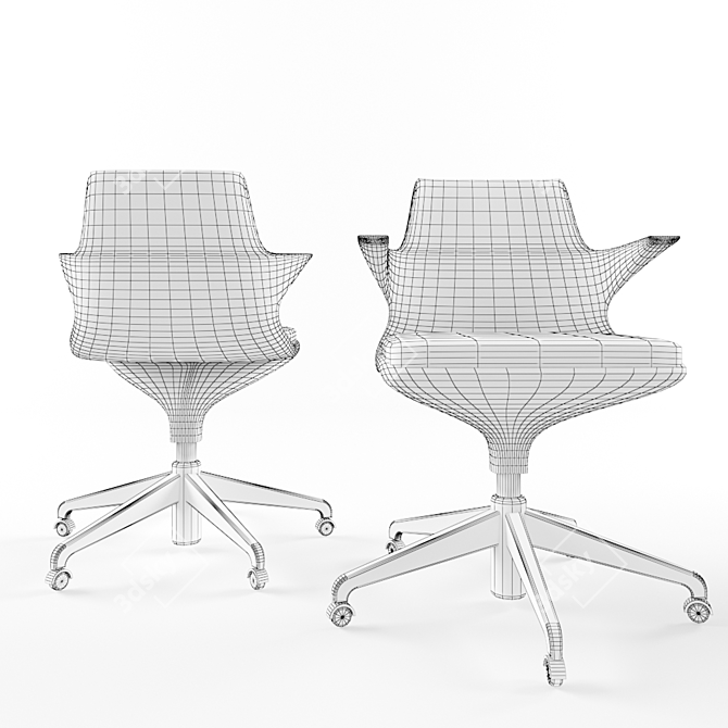 Elegant Spoon Chair: Kartell's Perfect Blend of Style and Comfort 3D model image 3