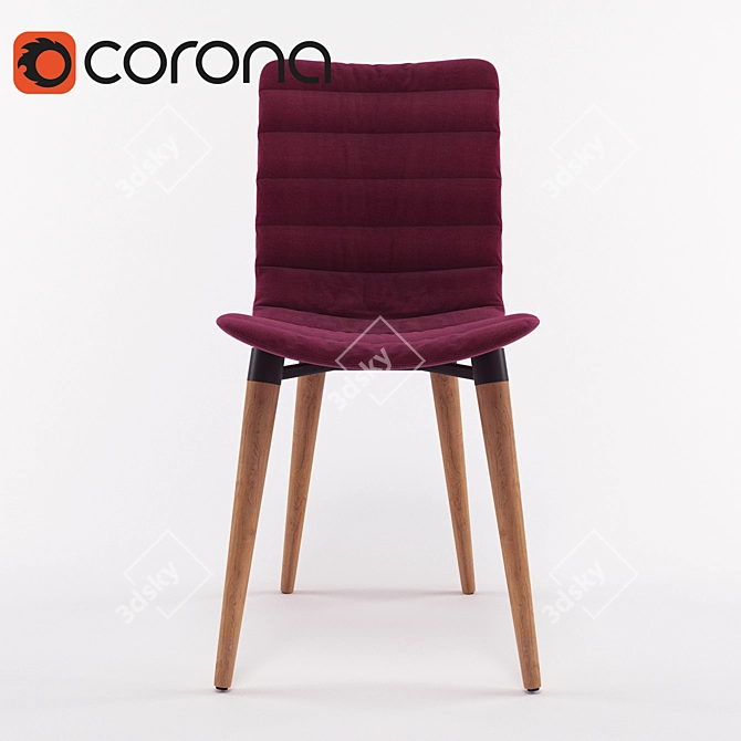 Zuo Modern Jericho Purple Chair 3D model image 1