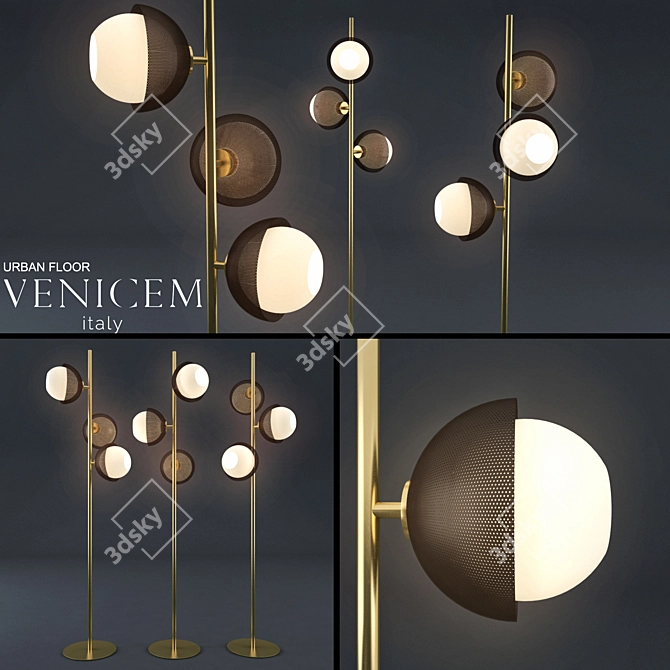 Venice M Urban Lamp: Sleek & Stylish Floor Lighting 3D model image 1
