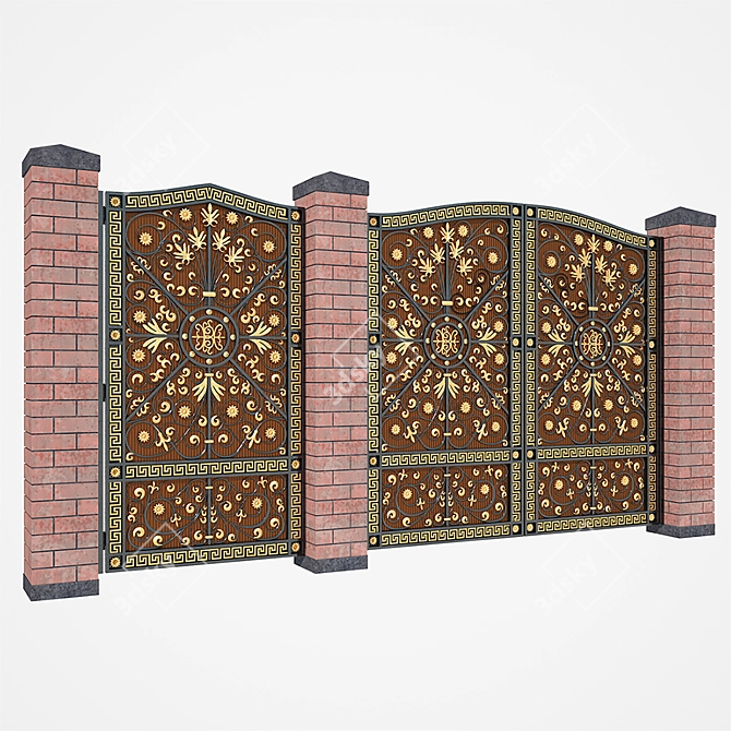 Premium Gate - 200x320x400 cm 3D model image 1