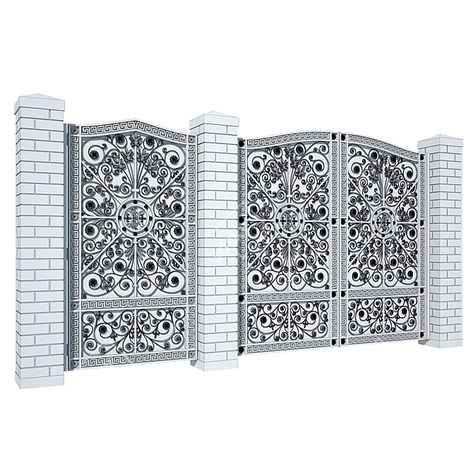 Premium Gate - 200x320x400 cm 3D model image 3