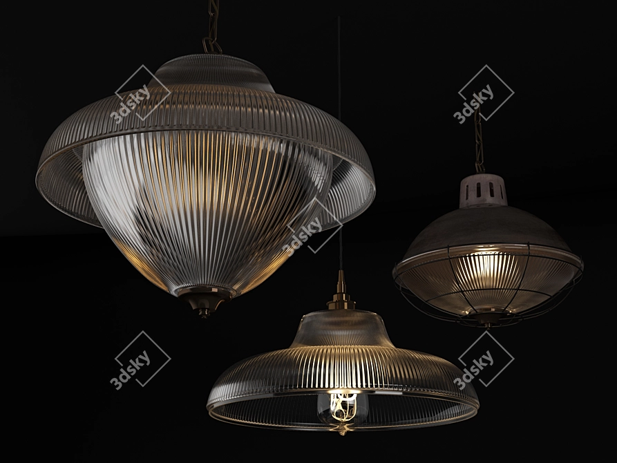 Vintage Crystal Lighting 3D model image 2