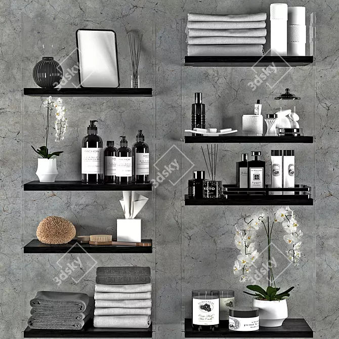 Modern Bathroom Set: Detailed & Versatile 3D model image 1