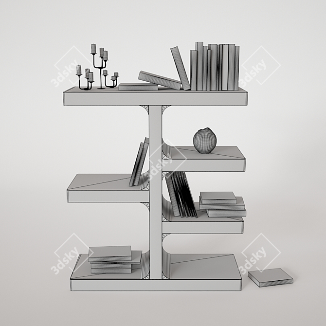 Arteriors Kai Bookshelf: Realistic 3D Model 3D model image 2