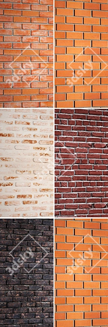 Brick Wall Panel Collection 3D model image 2