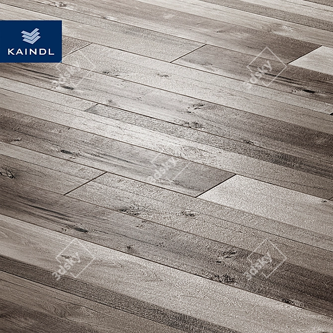 Elegant Oak Parquet Flooring - Kaindl Farco Colo 3D model image 1