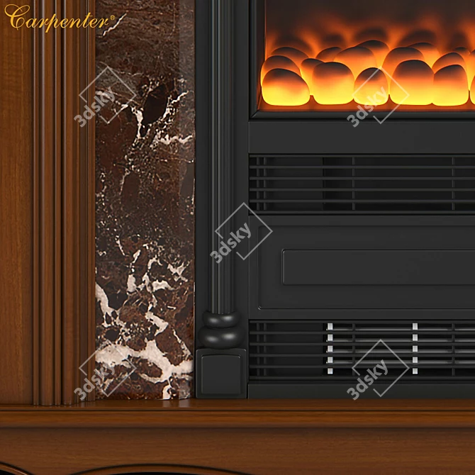 Carpenter Fireplace Cabinet - Modern Design 3D model image 2