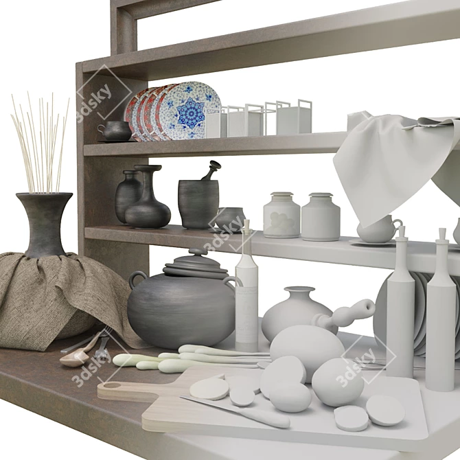 Kitchen Chic: Stylish Décor for Your Culinary Haven 3D model image 2