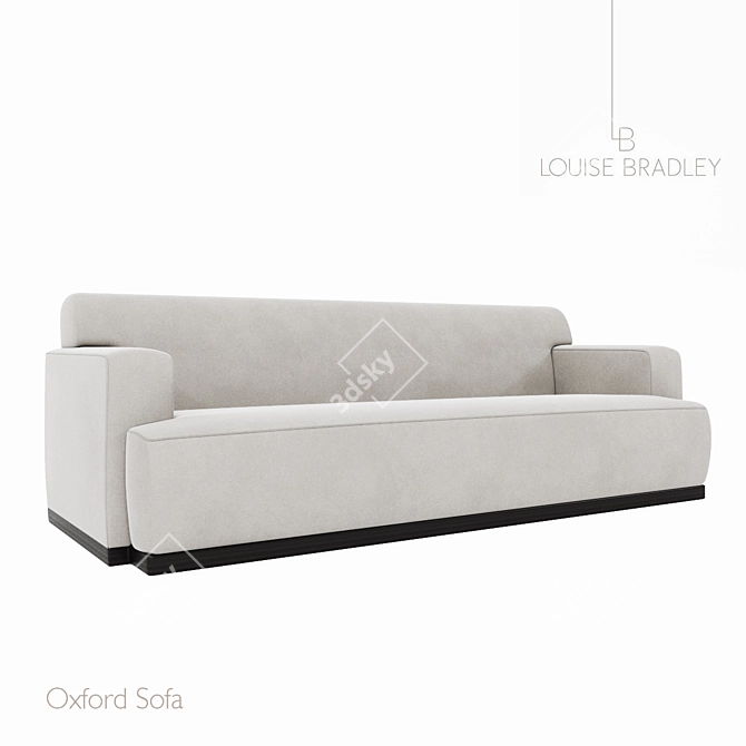 Elegant Oxford Sofa by Louise Bradley 3D model image 1