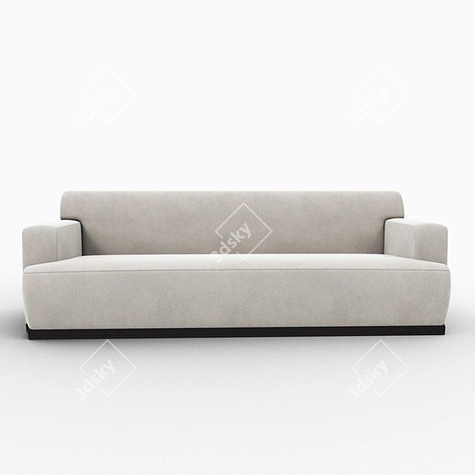 Elegant Oxford Sofa by Louise Bradley 3D model image 2