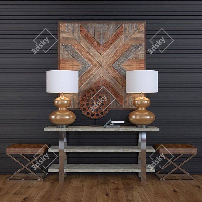 Pottery Barn Home Set 3D model image 1