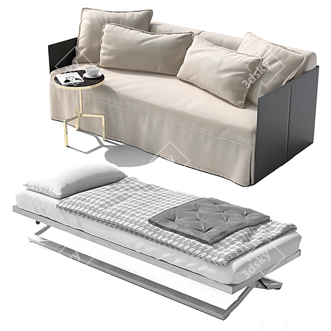 Elegant Comfort: The Eden Sofa Bed 3D model image 1