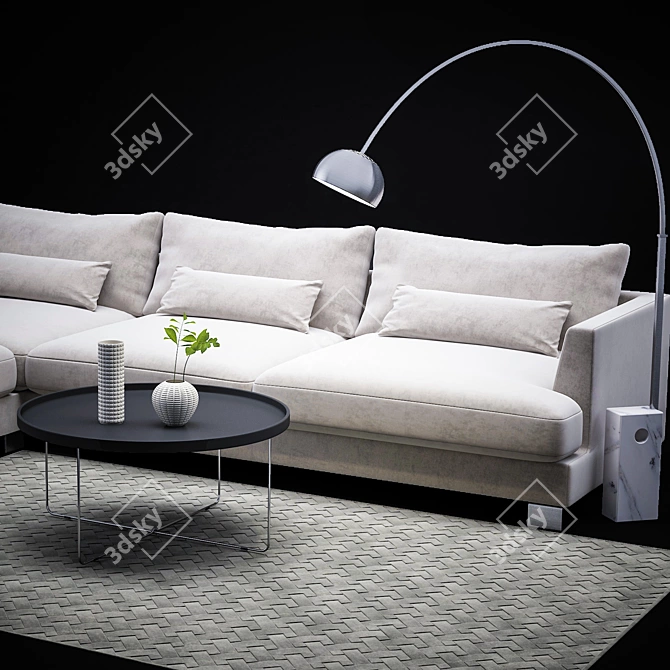 Modern Box Trick Sofa 3D model image 2