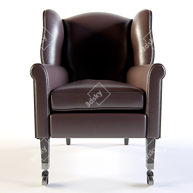 Luxury Leather Asher Chair 3D model image 1