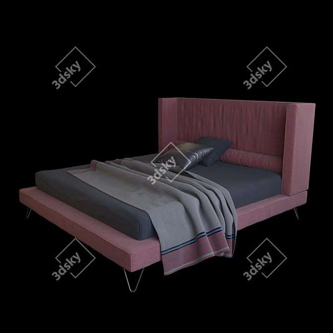 Luxurious Twils Vendome Bed 3D model image 1