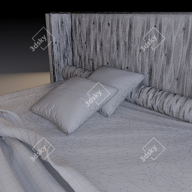 Luxurious Twils Vendome Bed 3D model image 3