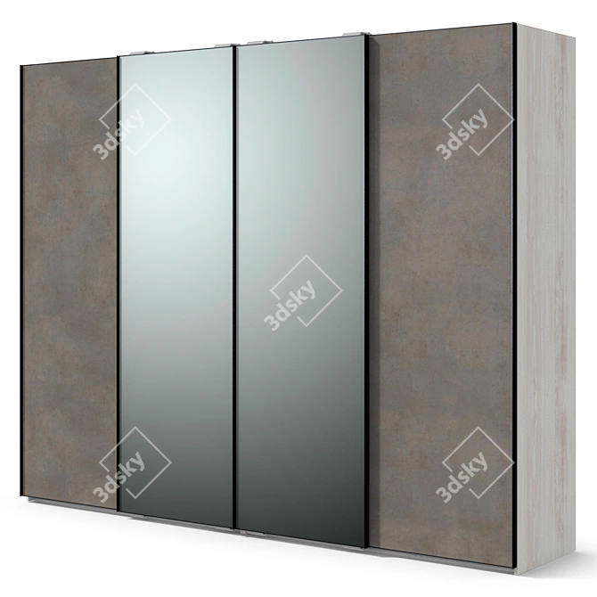 Customizable Sliding Wardrobe: Sleek & Spacious 3D model image 1