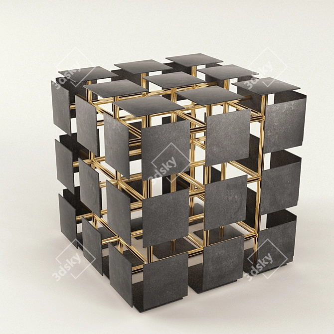Luxury Fusion: Rubicon Table & Fulcrum Pendants 3D model image 3