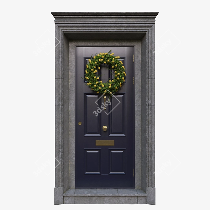 Classic 900mm Door 3D model image 1