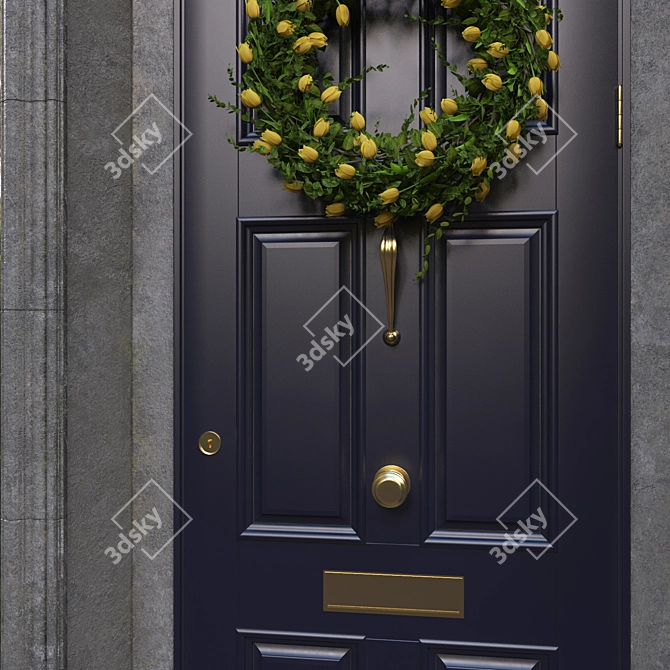 Classic 900mm Door 3D model image 2