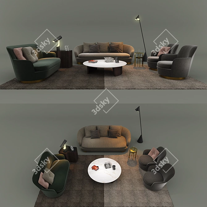 Luxurious Minotti 2017 Set 3D model image 2