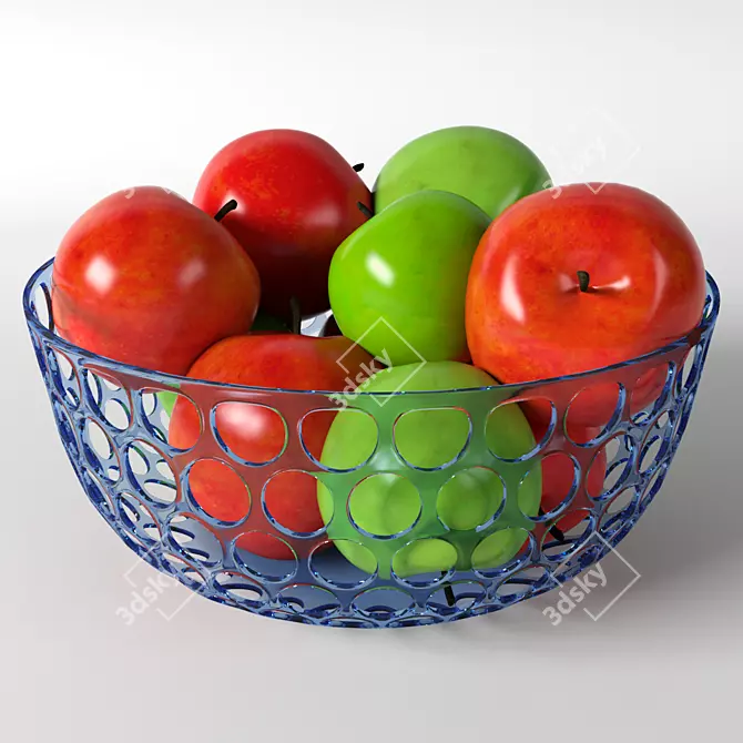 Fresh and Plump Apples 3D model image 1