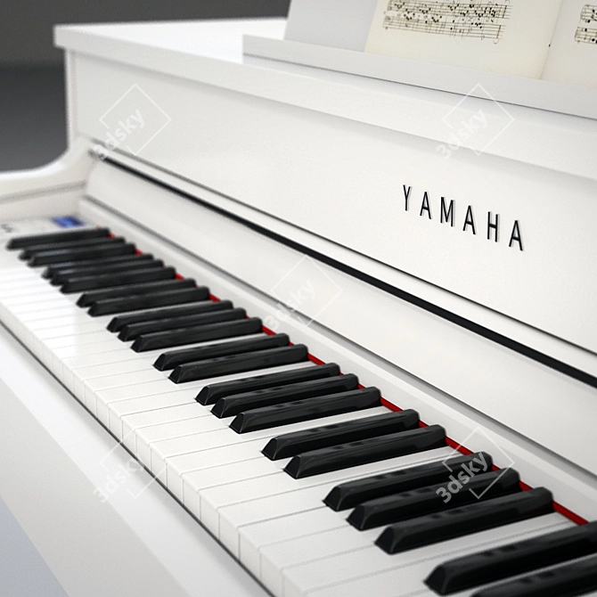 YAMAHA Clavinova Cpl 535: Animated Digital Piano 3D model image 3